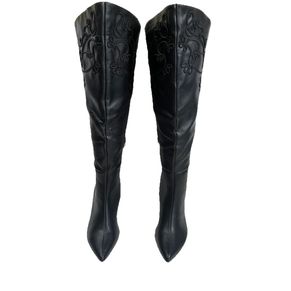 Cloudwalkers Womens Black Tall Boots Sz 8.5 Wide Calf Steampunk Renocore Frozen - Picture 2 of 16